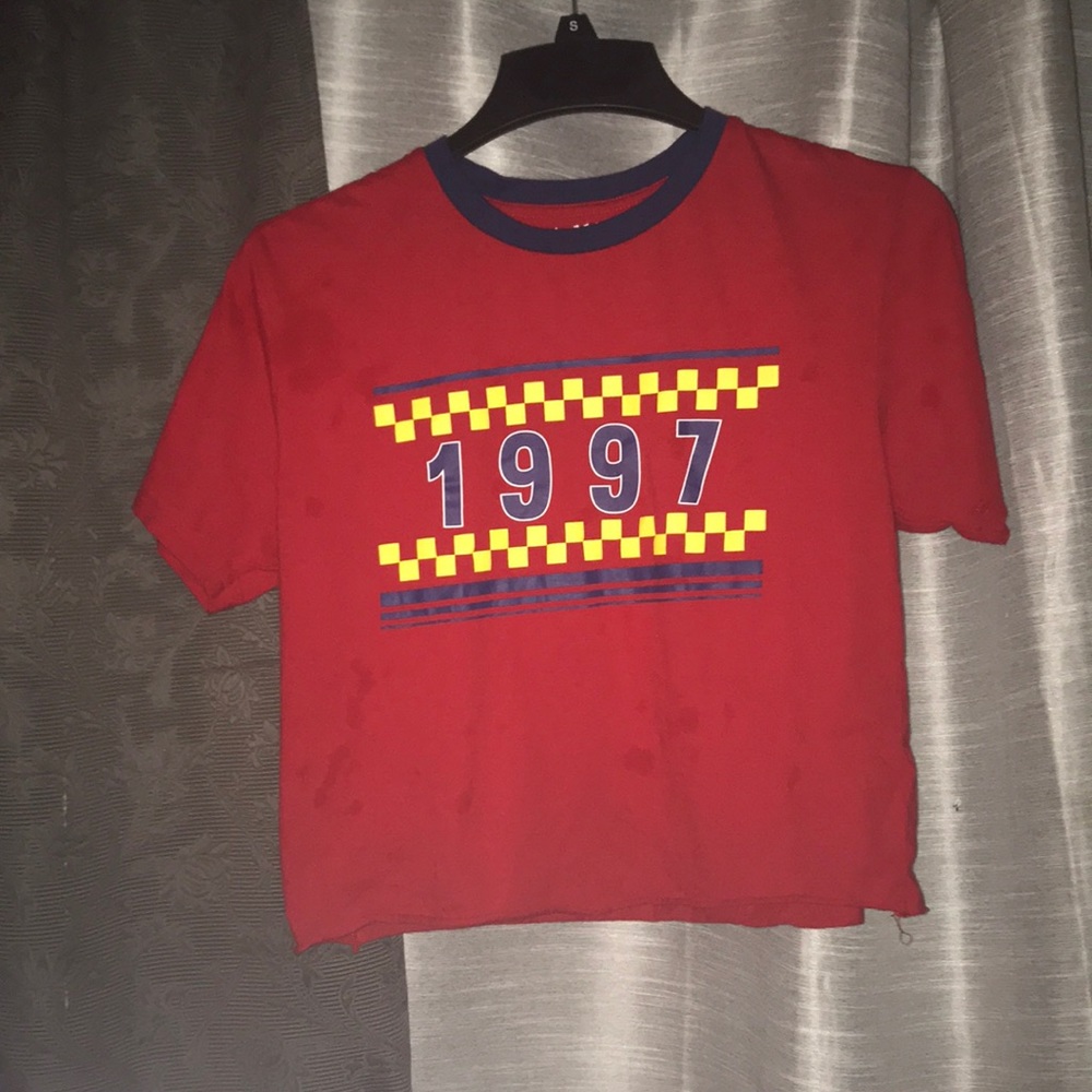 red crop top